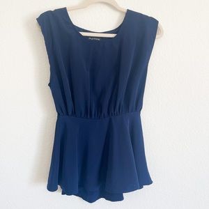 Peplum backless top